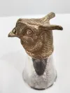 Silver Stirrup Cup With Owl Head 6