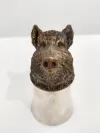 Silver Stirrup Cup With Wild Boar Head 4
