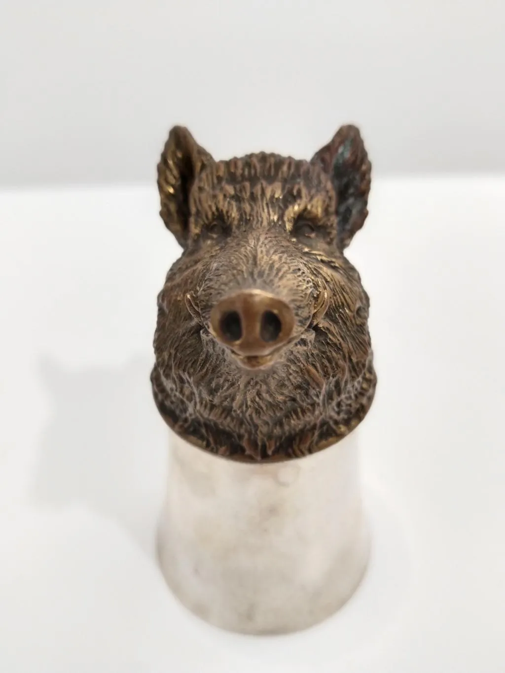 Silver Stirrup Cup With Wild Boar Head 4