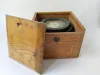 Solid Brass Navy Ship Compass Pendant Fluid In Wooden Box 16