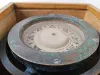Solid Brass Navy Ship Compass Pendant Fluid In Wooden Box 5