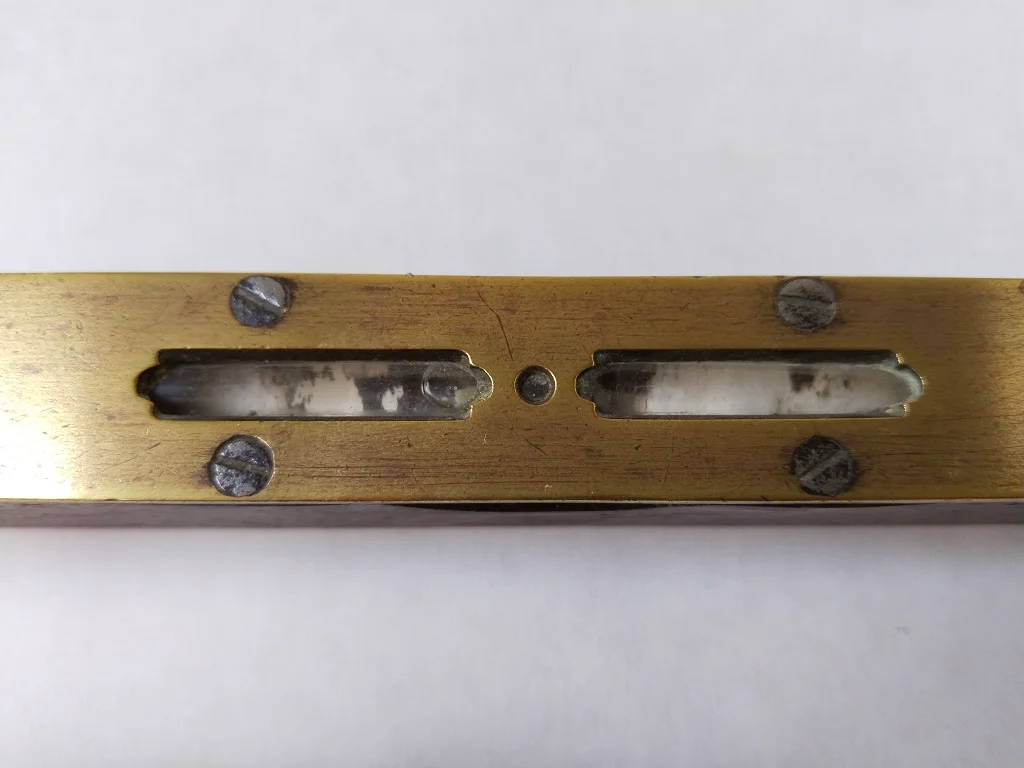 Spirit Level I&D Smallwood Brass and Wood Military Marked 3