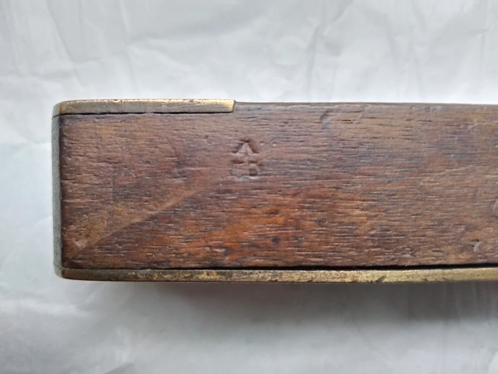 Spirit Level I&D Smallwood Brass and Wood Military Marked 6
