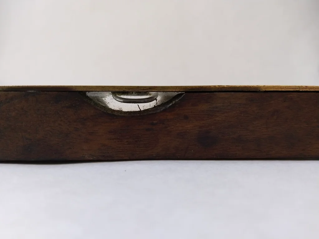 Spirit Level I&D Smallwood Brass and Wood Military Marked 7