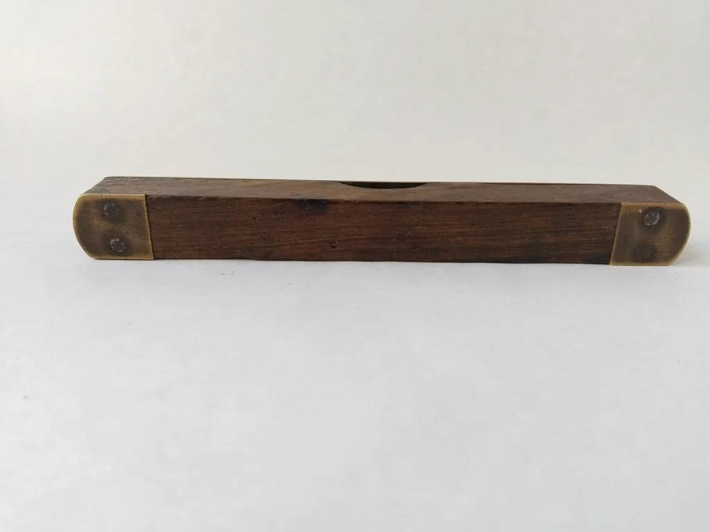 Spirit Level I&D Smallwood Brass and Wood Military Marked 8