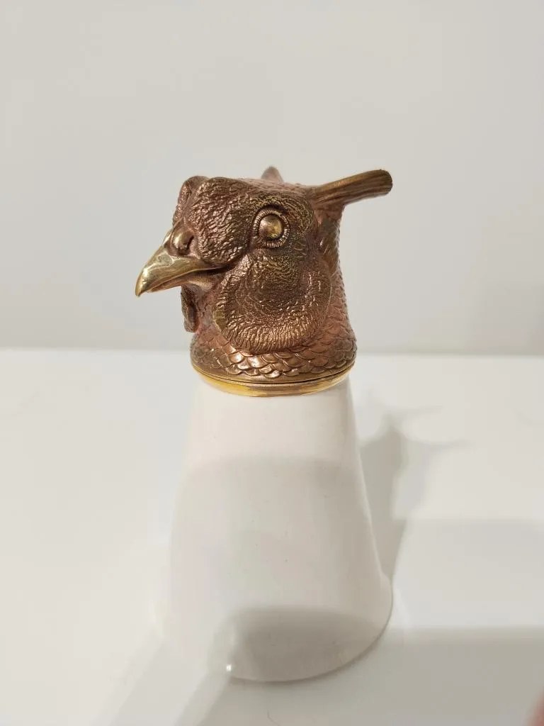 Stirrup Cup With Owl Head 1