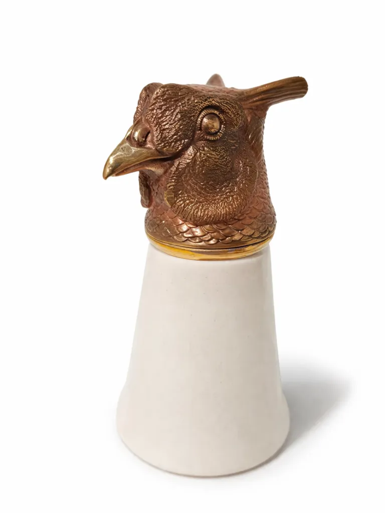 Stirrup Cup With Owl Head