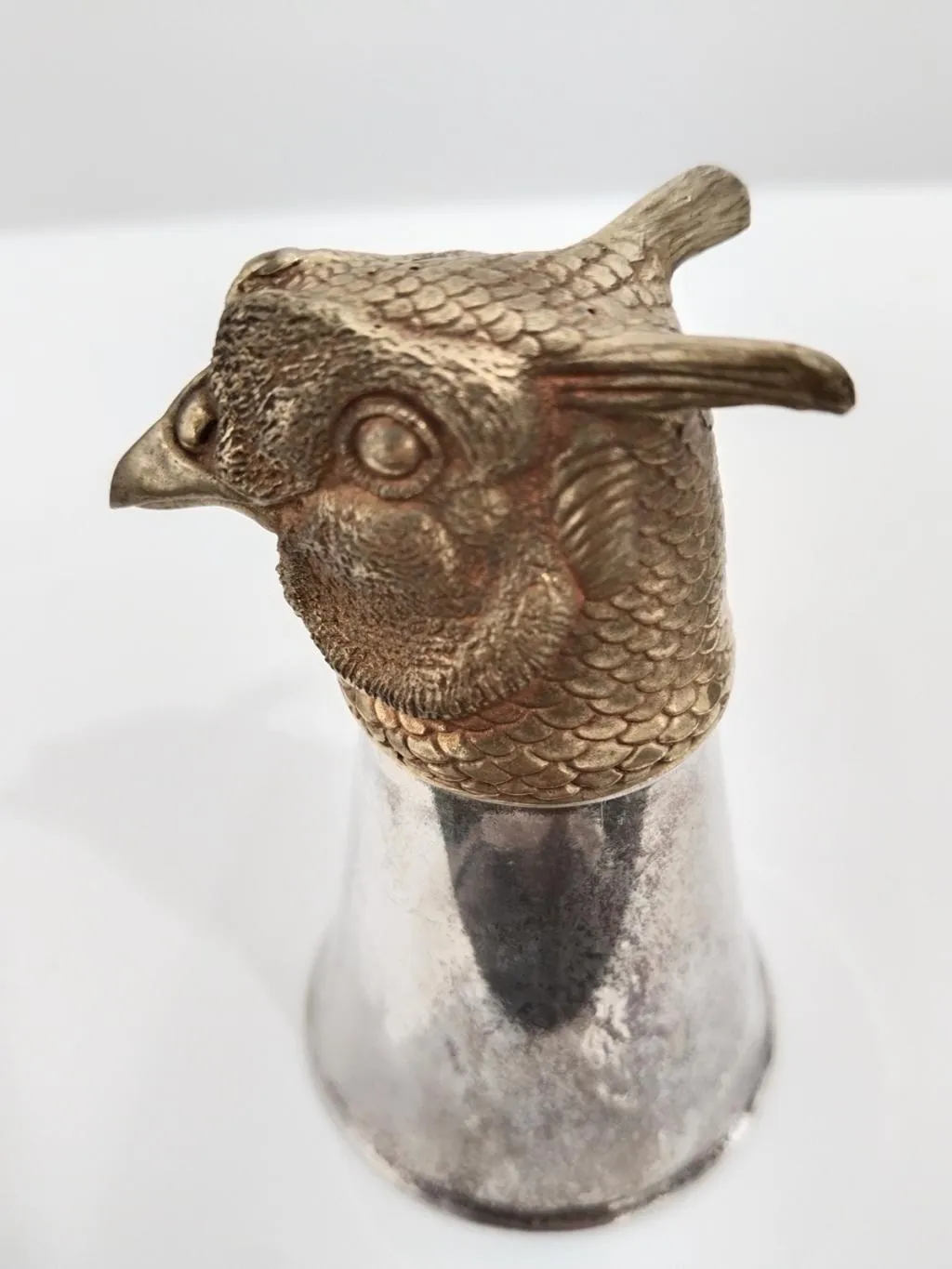 Sturzbecher Silber mit Eulenkopf 6
