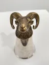 Sturzbecher Silber mit Widderkopf 4