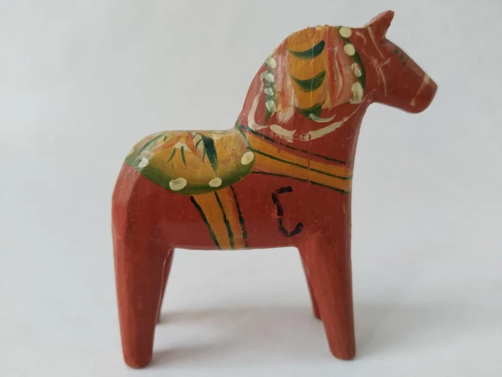 Swedish Red Dala Horse 7cm 1970s 4