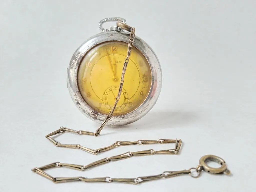 Swiss pocket watch CYMA 1930s 10