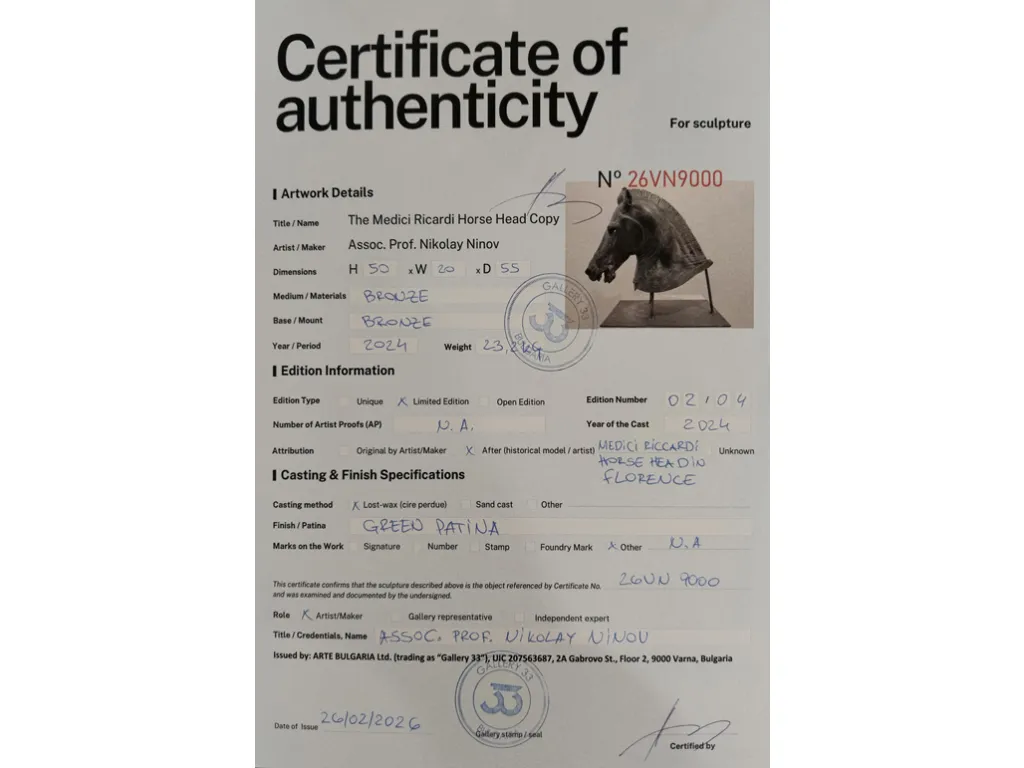 The Medici Riccardi Horse Head Grünspan Bronze Guss Replik 11