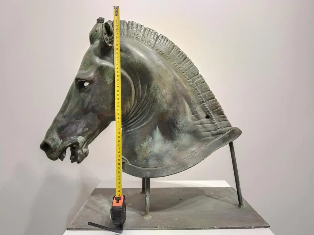 The Medici Riccardi Horse Head Grünspan Bronze Guss Replik 12