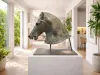 The Medici Riccardi Horse Head Grünspan Bronze Guss Replik 3