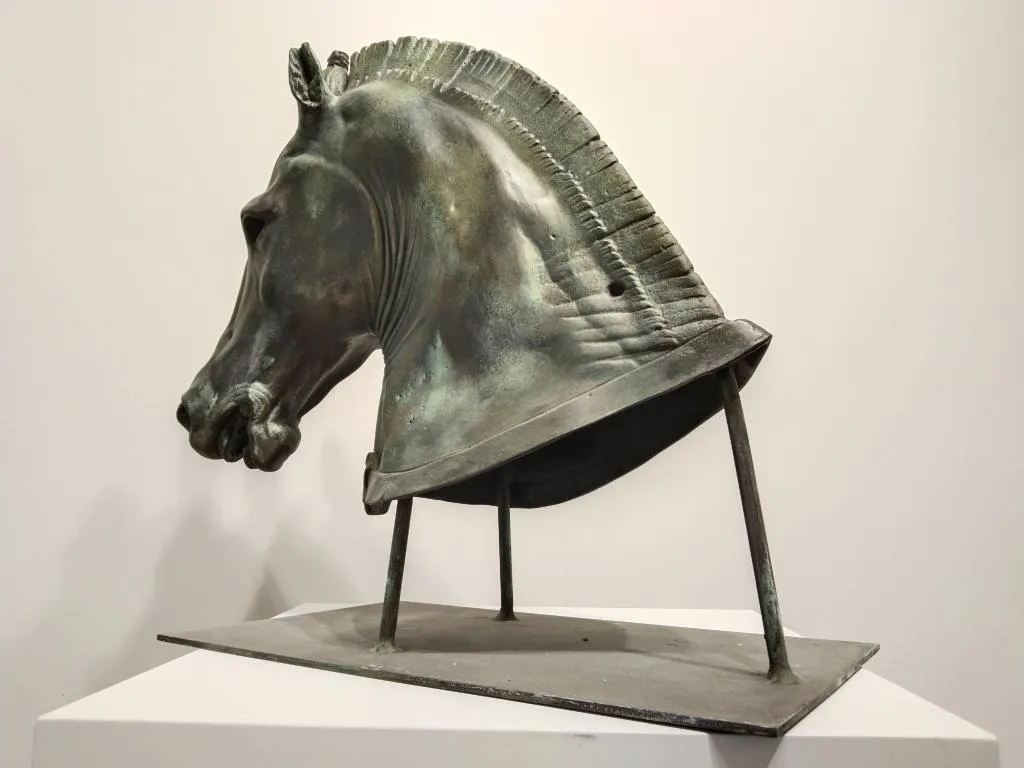 The Medici Riccardi Horse Head Grünspan Bronze Guss Replik 8
