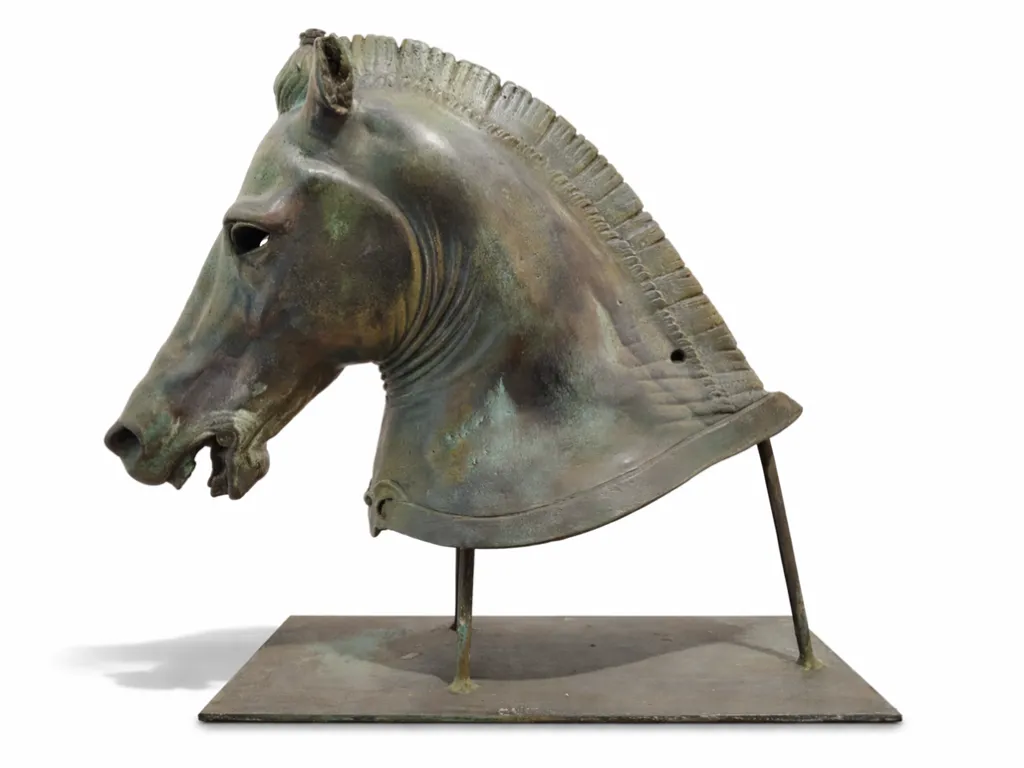 The Medici Riccardi Horse Head Grünspan Bronze Guss Replik