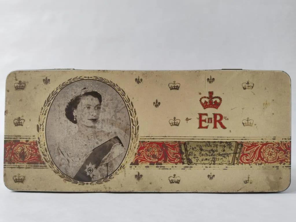 Tin Box Coronation of Queen Elizabeth II 1953 5