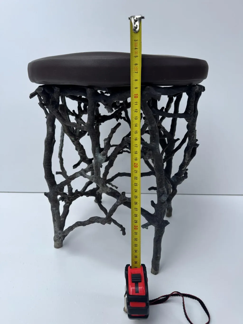 Twig Design Bronze Garden Stool 7