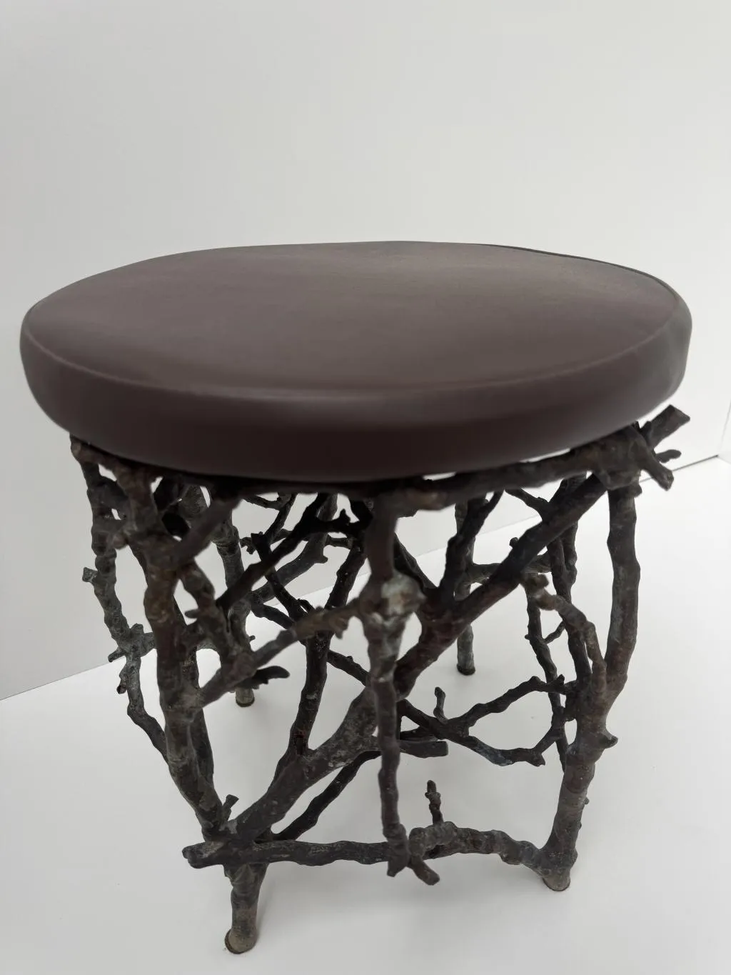 Twig Design Bronze Garden Stool 2 1