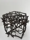 Twig Design Bronze Garden Stool 2 4