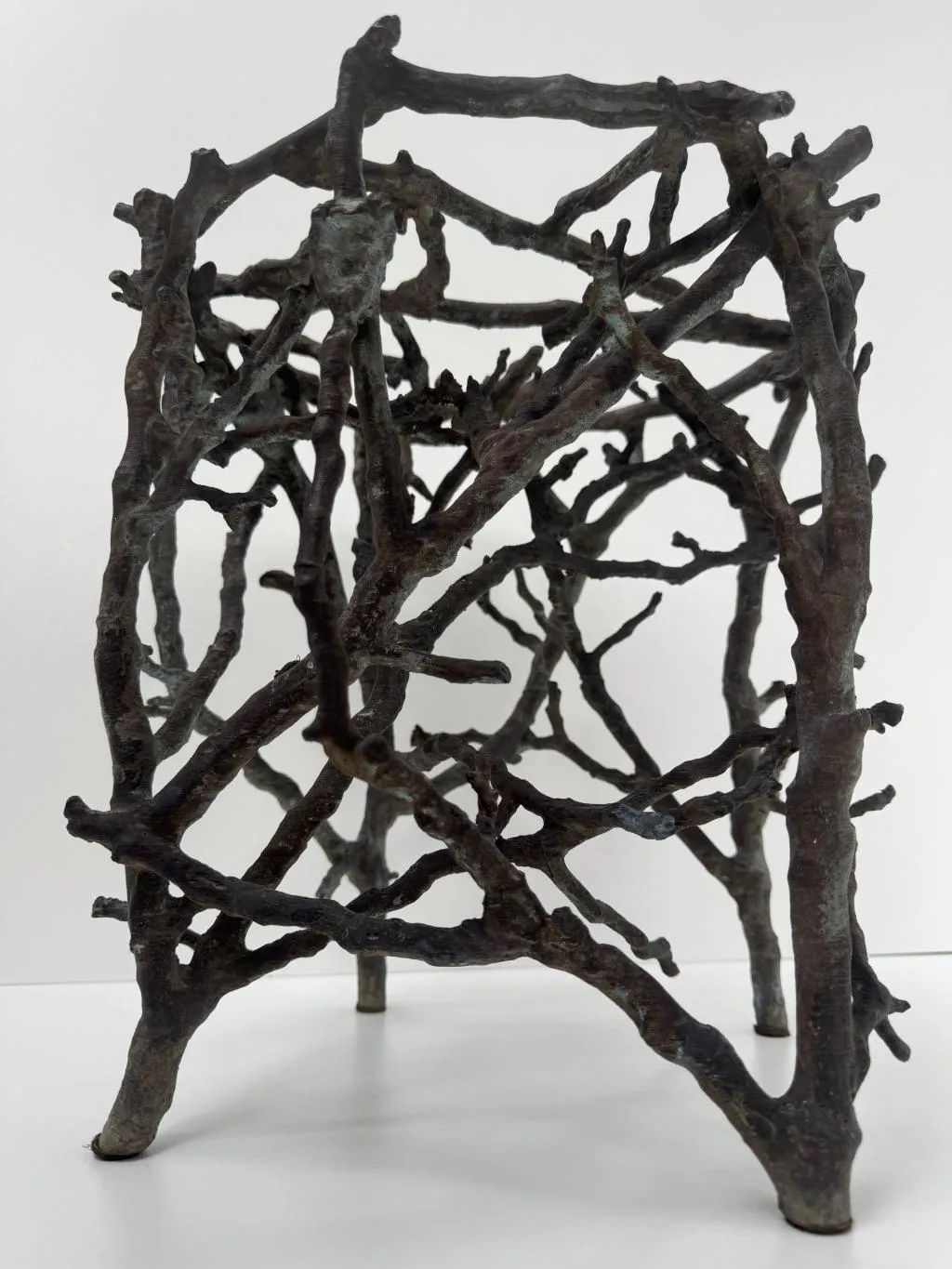 Twig Design Bronze Garden Stool 2 6