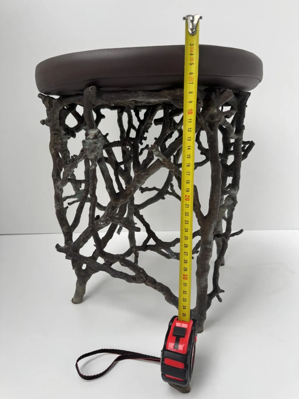 Twig Design Bronze Garden Stool 2 8