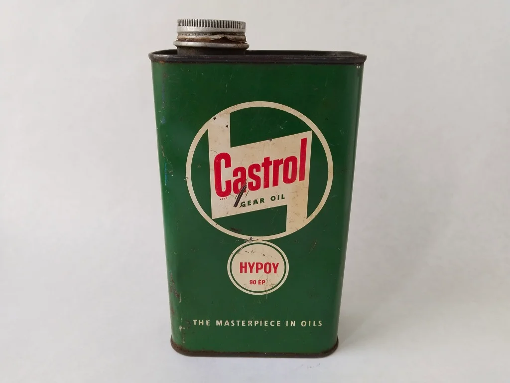 Vintage Leere Öldose Castrol 1960er Alte Blechdose Retro 1