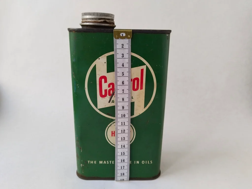 Vintage Leere Öldose Castrol 1960er Alte Blechdose Retro 12