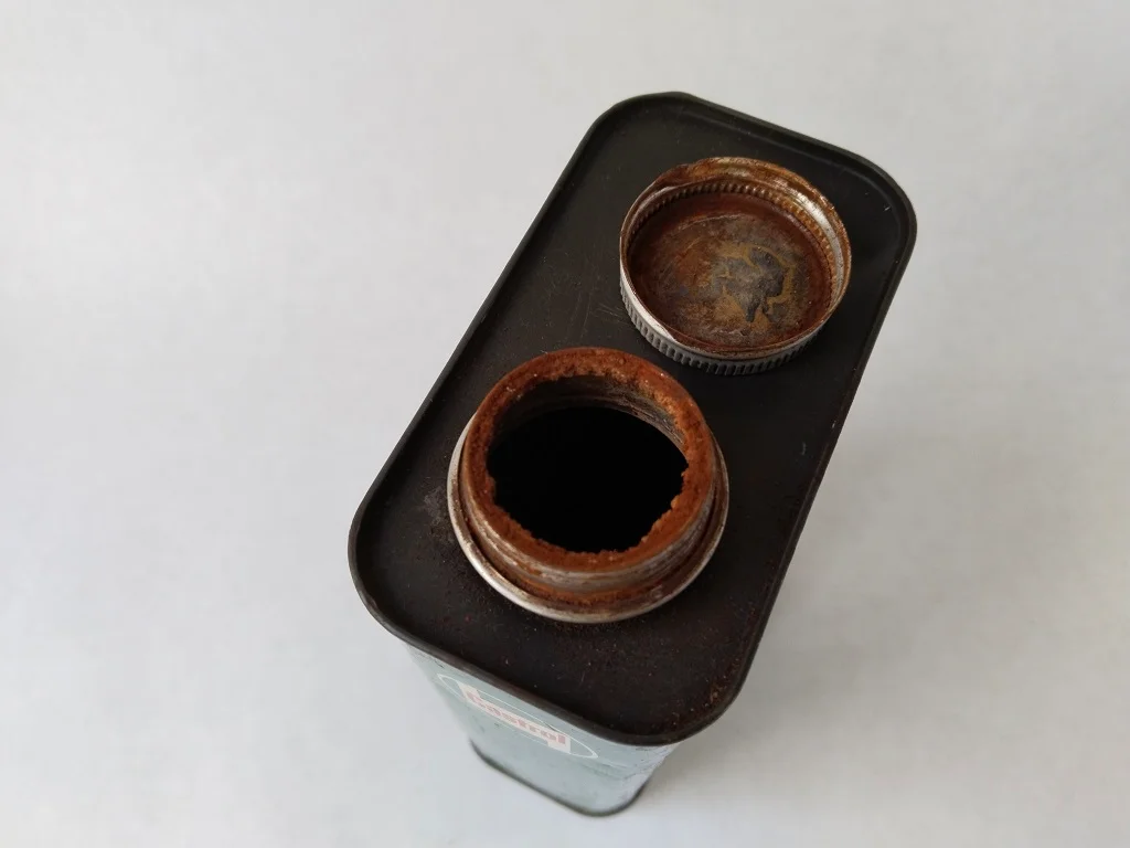 Vintage Leere Öldose Castrol 1960er Alte Blechdose Retro 7