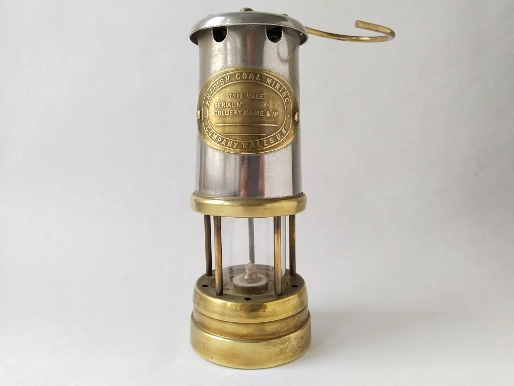 Vintage Öllampe British Coal Miners Company Wales UK 1