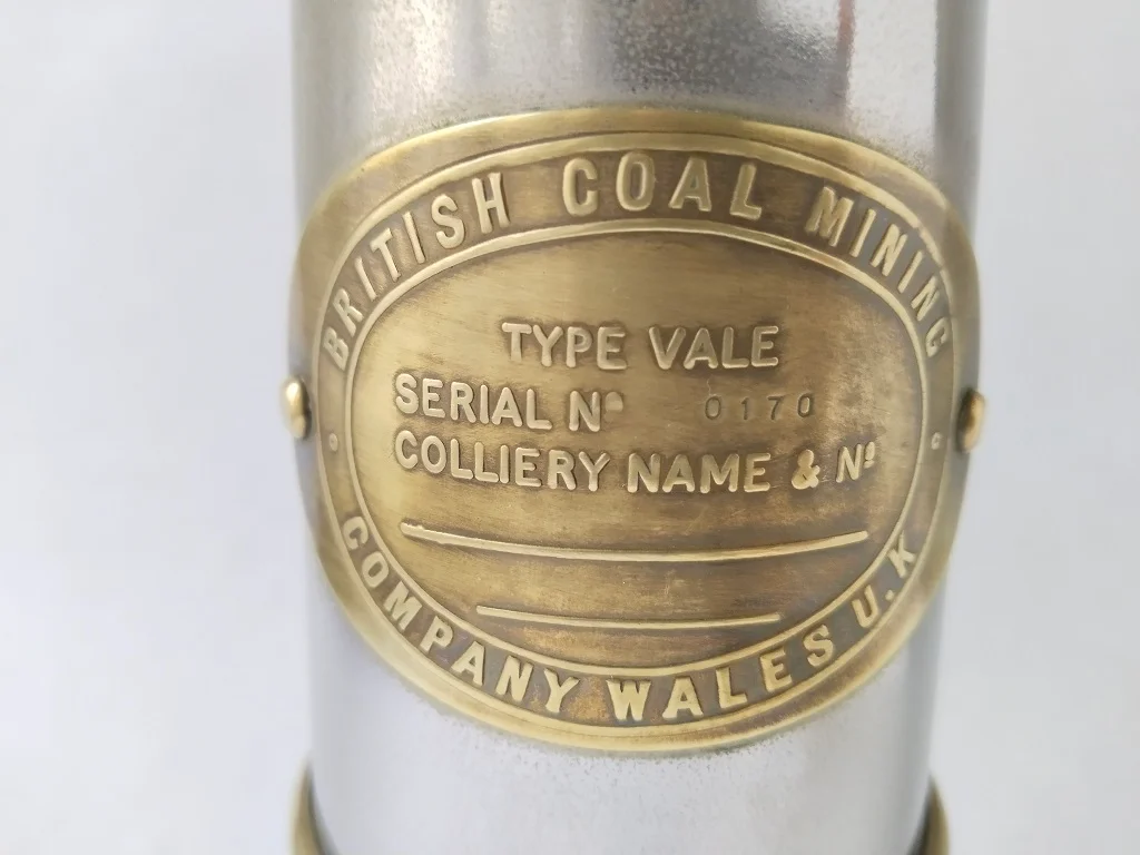 Vintage Oil Lamp British Coal Miners Company Wales Paraffin 2