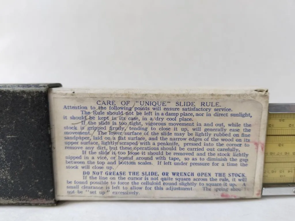 Vintage The Unique Log Log Slide Rule 13