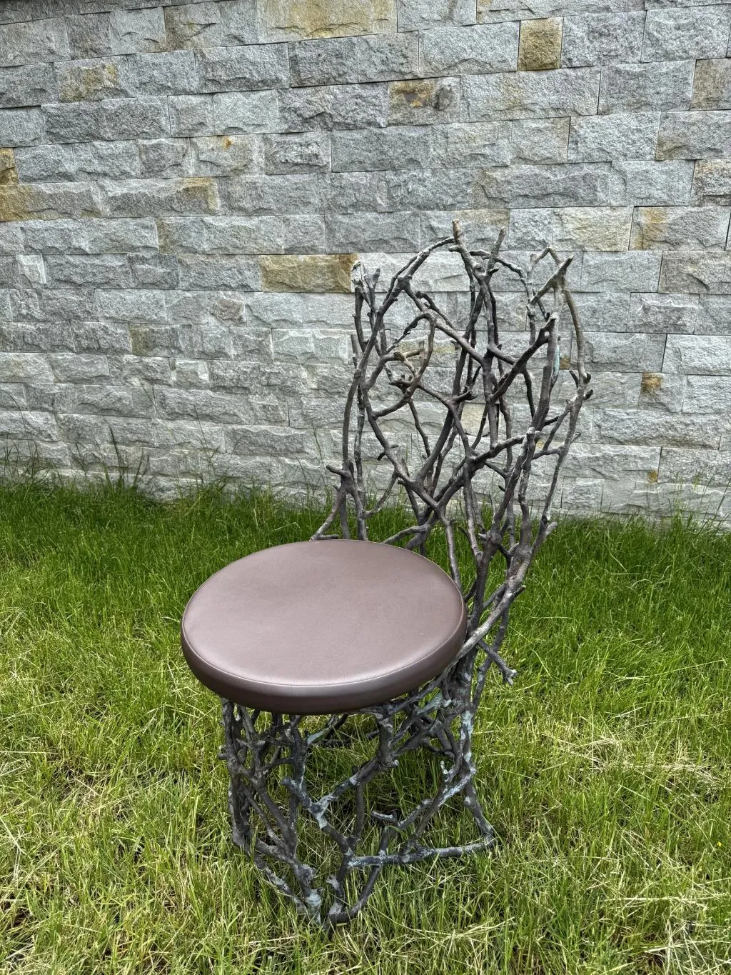 Wetterfester Dinner Gartenstuhl aus Zweigen-Design 3