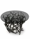 Wetterfester Outdoor Beistelltisch mit Bronze-Zweigdesign