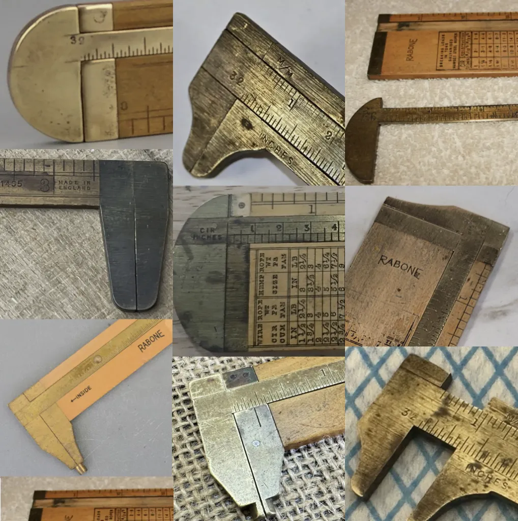 John Rabone Buchsbaumholz- und Messing-Schiebelehren