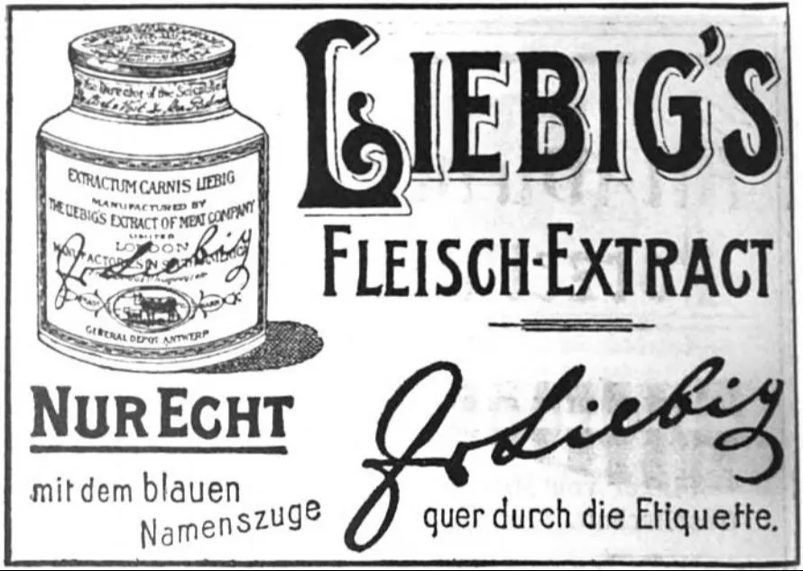 The Liebig's Extract of Meat Company print ad from 1905.