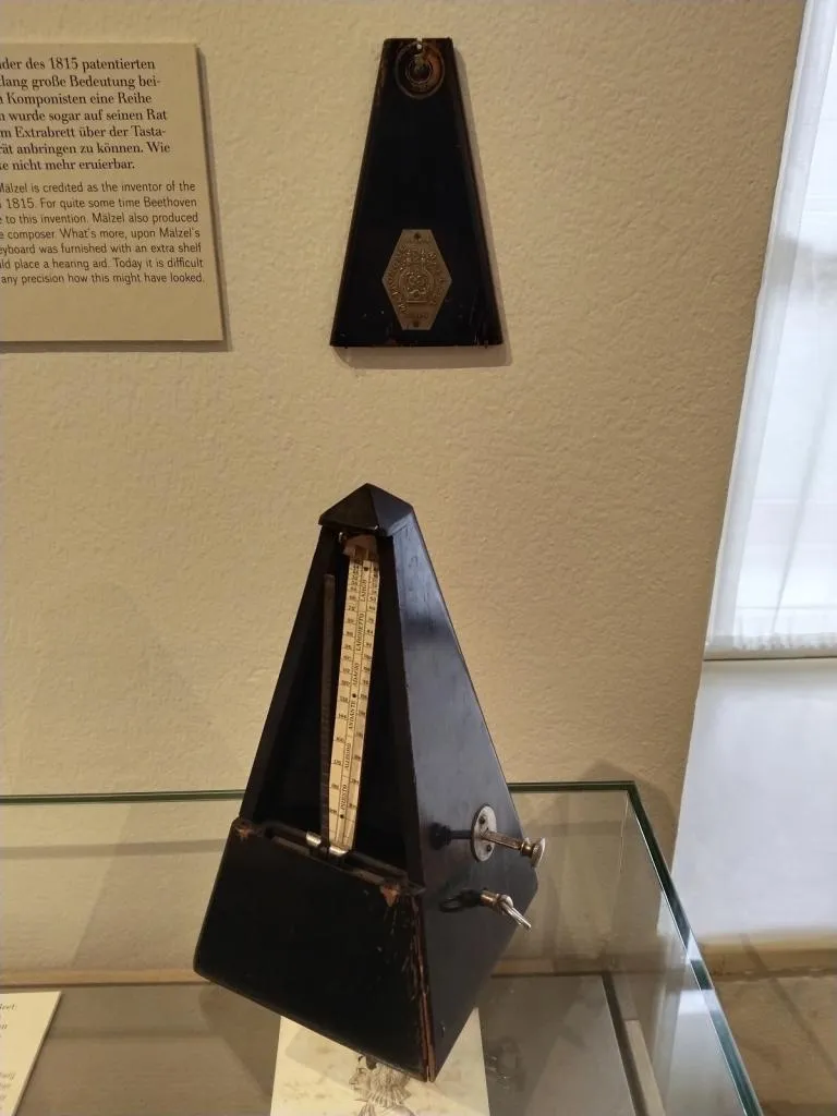 Maelzel Metronome Used by Beethoven – Displayed at the Beethoven Museum, Vienna.