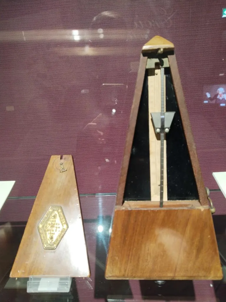 Maelzel Metronome (1846) by PAQUET Fabricant, France, displayed at Haus der Musik, Vienna.