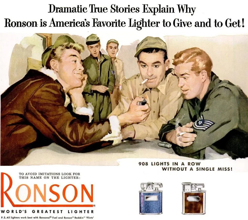 Ronson während des Krieges und in der amerikanischen Kultur.