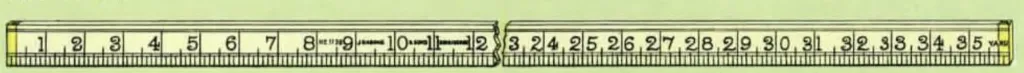 Gerades Lineal aus Buchsbaum (Nr. 1138) mit deutlicher Zollskala in Achteln auf beiden Seiten. Erhältlich in 24 und 36 Zoll.