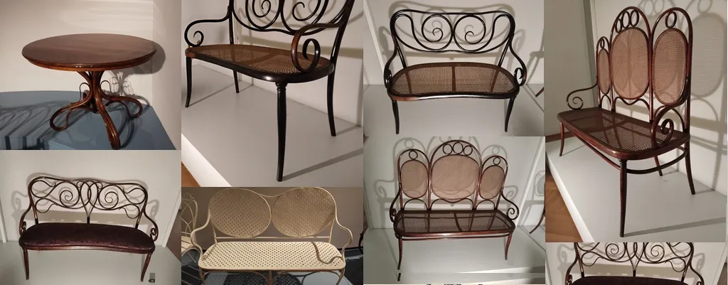 Thonet Kanapee und Tisch