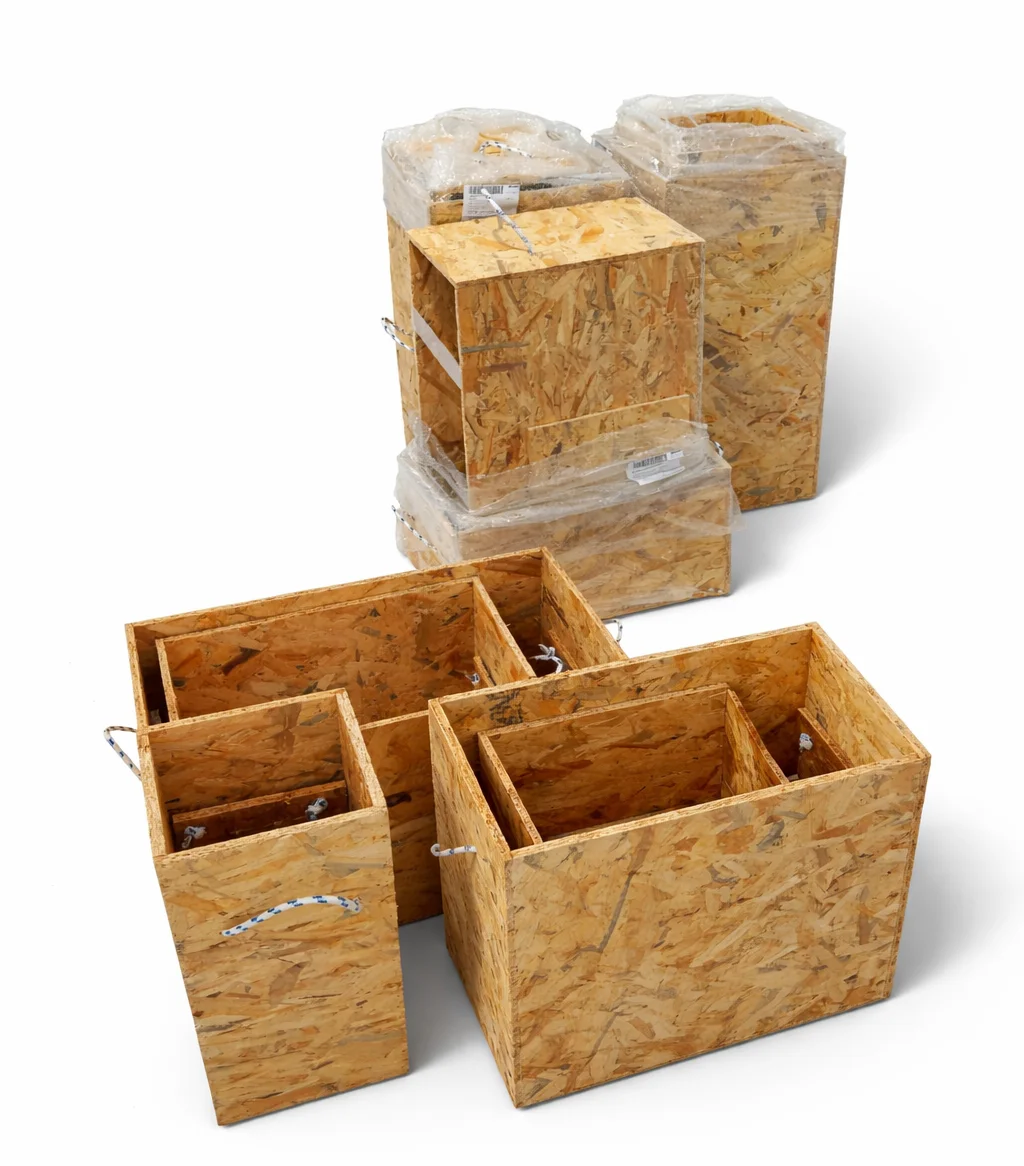 Holzkisten-Verpackung für den sicheren Versand von Skulpturen.